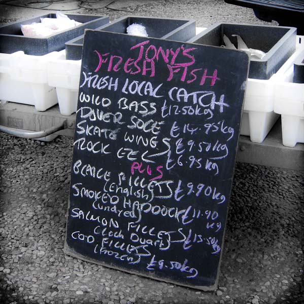 Freshly-caught fish from the Essex coast