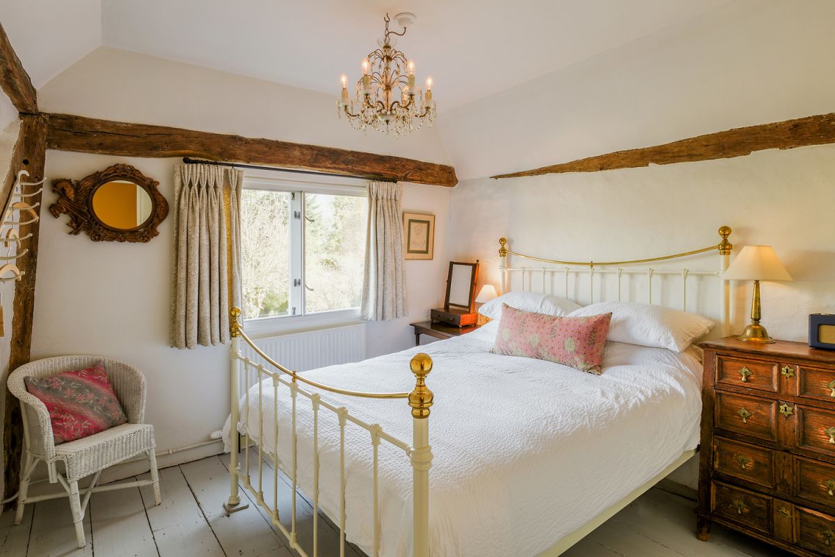 romantic cottage bedroom in Suffolk