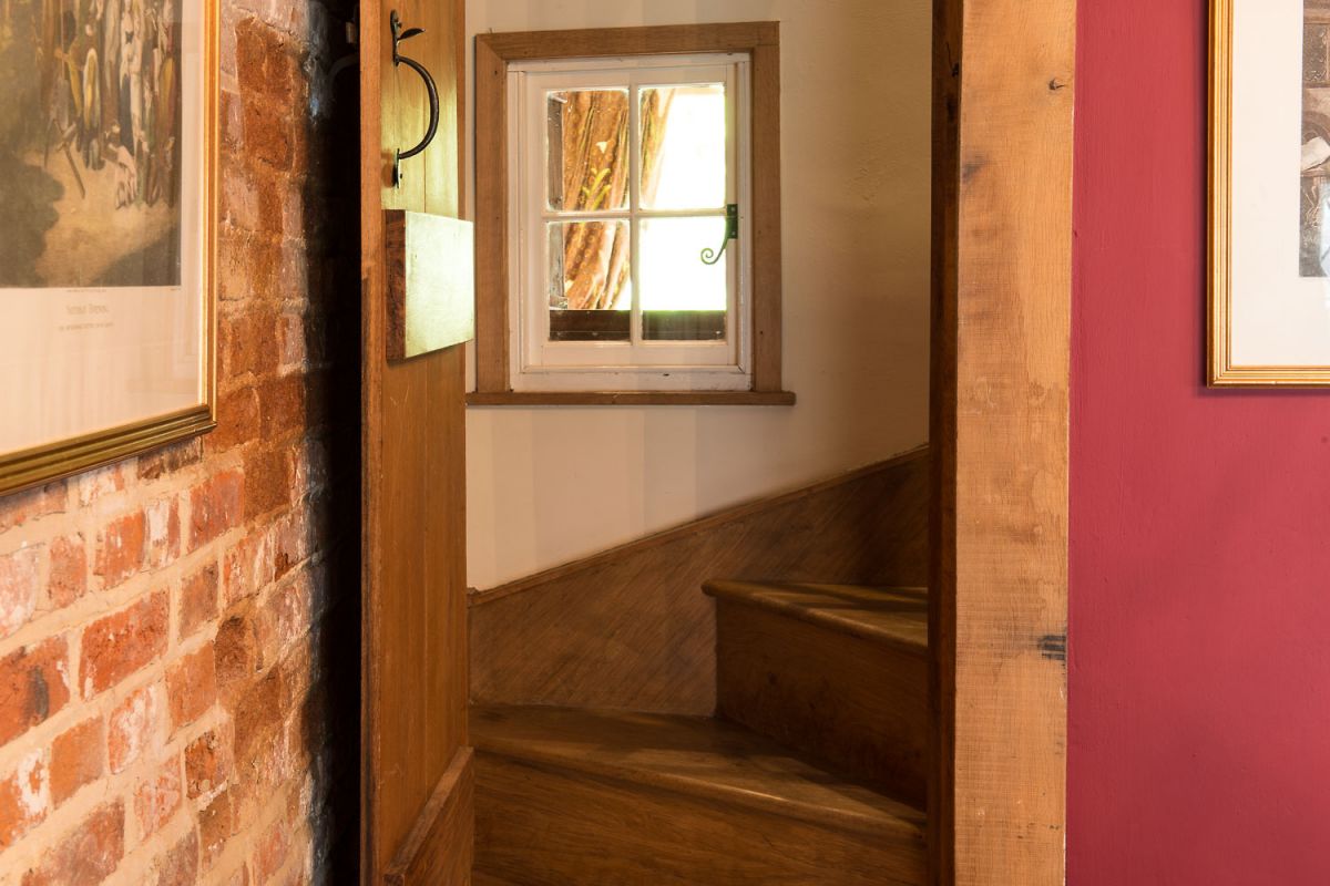 winding staircase in a self catering cottage
