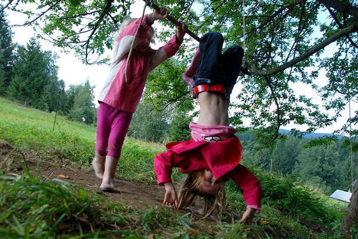 Family fun in Czech republic beskydy mountains