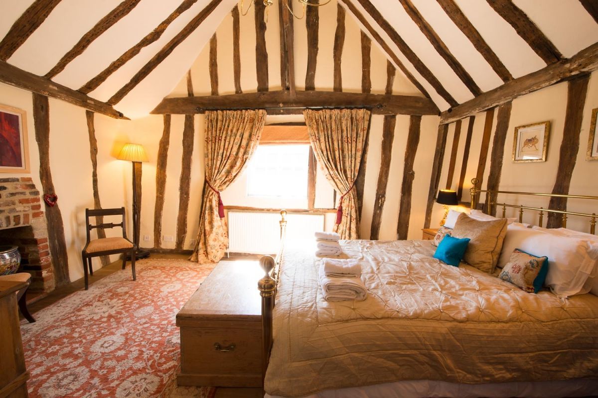 romantic bedroom in Lavenham Suffolk