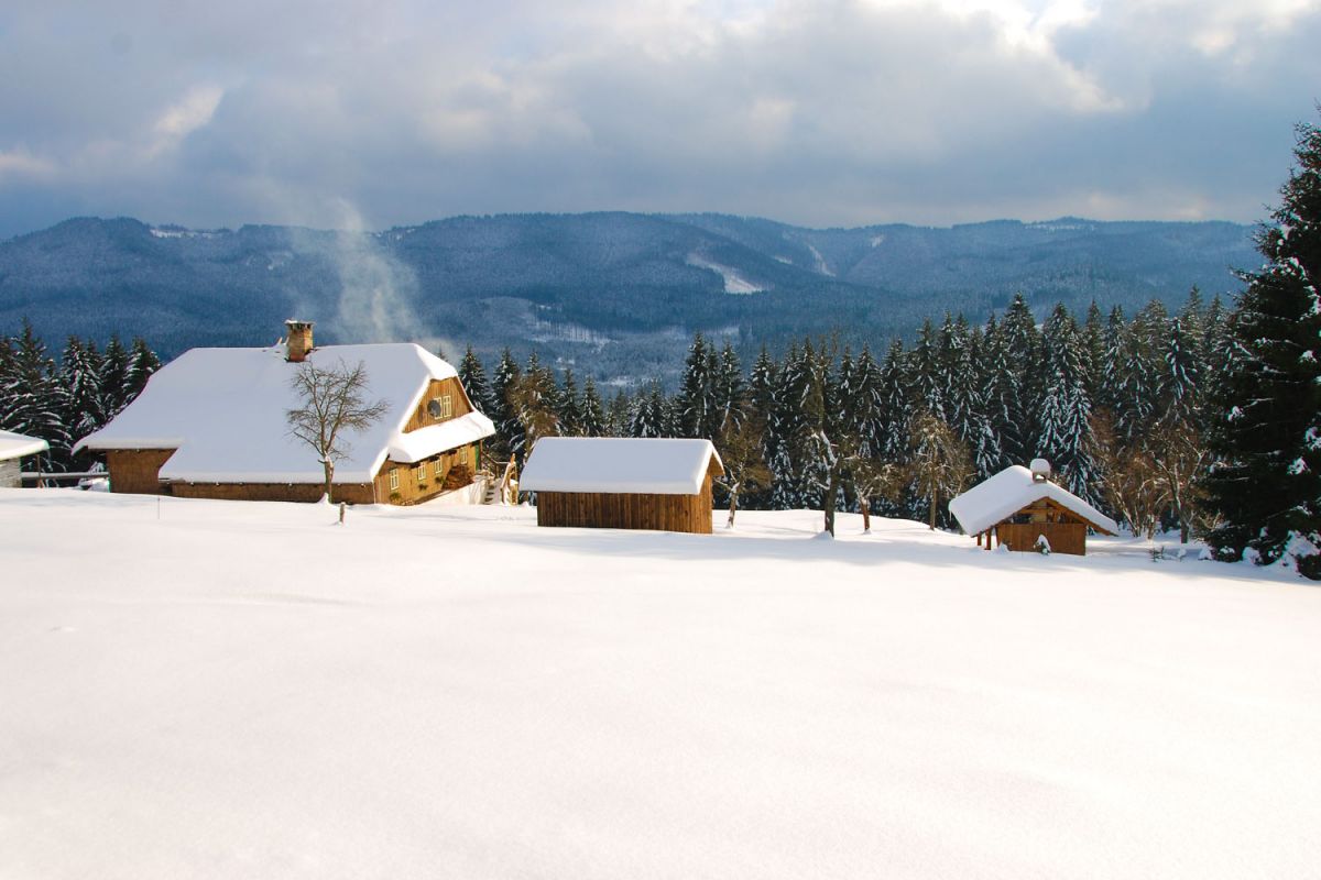 Czech Republic holiday cottage in snow